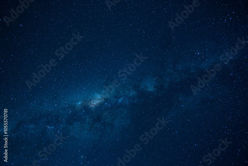 Milky way galaxy with stars and space dust in the universe. The Milky Way is a huge collection of stars, dust and gas