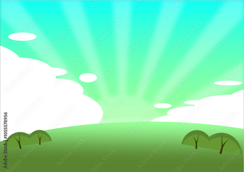 Fototapeta premium Landscape Ray.eps