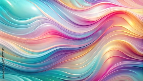 Abstract fluid background with soft pastel colors reflected