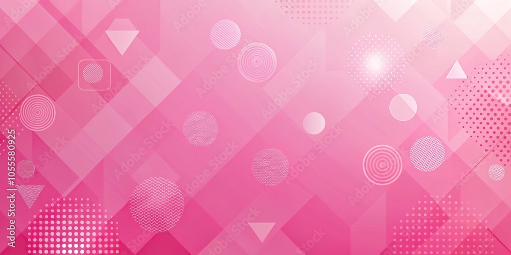 Abstract Pink Ombre Background with Geometric Shapes and Patterns, vibrant colors, modern style Abstract Pink Ombre Background with Geometric Shapes and Patterns, vibrant colors, modern style