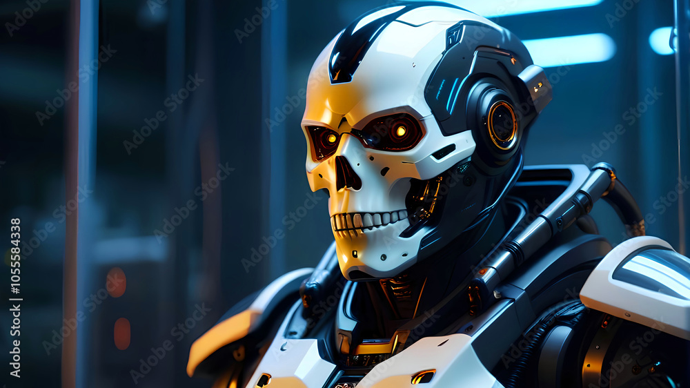 Metal robots in a science fiction world Metal robots in a science fiction world