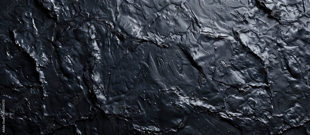 Top down view of an abstract textured black surface providing an ideal copy space image Top down view of an abstract textured black surface providing an ideal copy space image