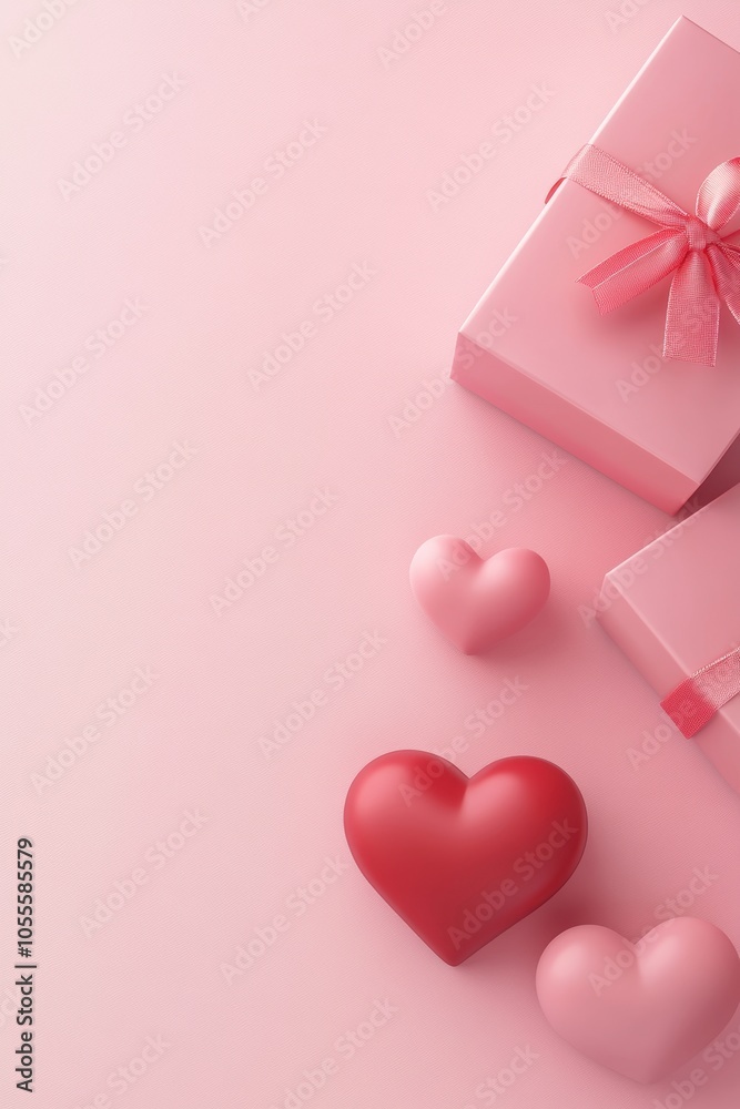 Lovely pink feminine tone gift box for Valentine’s Day, Mother's Day. Lovely pink feminine tone gift box for Valentine’s Day, Mother's Day.