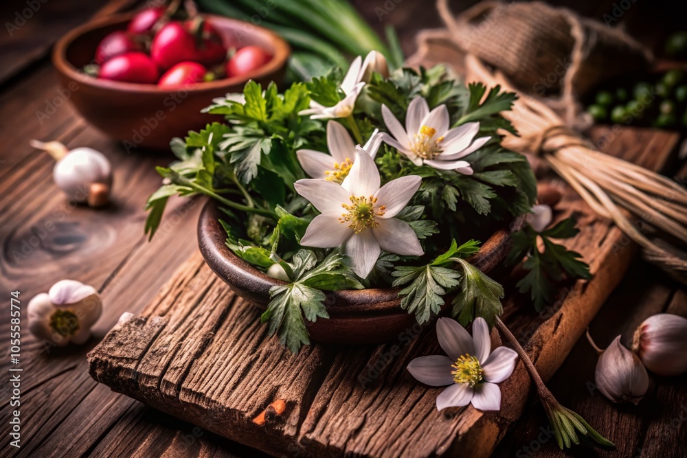 White Wood Anemone Delicacies: Nature's Edible Beauty for Culinary Art and Food Photography White Wood Anemone Delicacies: Nature's Edible Beauty for Culinary Art and Food Photography