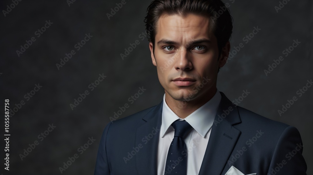 Portrait of a Handsome Man in a Suit Portrait of a Handsome Man in a Suit