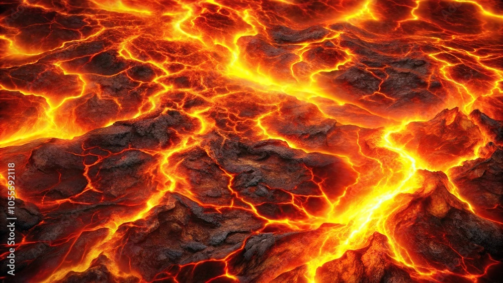 fiery lava flow texture for dynamic and powerful background reflected fiery lava flow texture for dynamic and powerful background reflected
