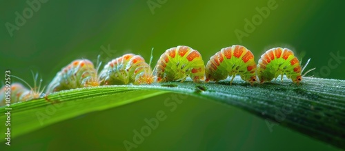 The rice leaf folder larvae can adapt to high temperatures through multigenerational heat selection as shown in this copy space image photo