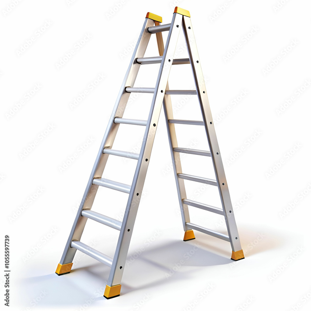 ladder on white background ladder on white background