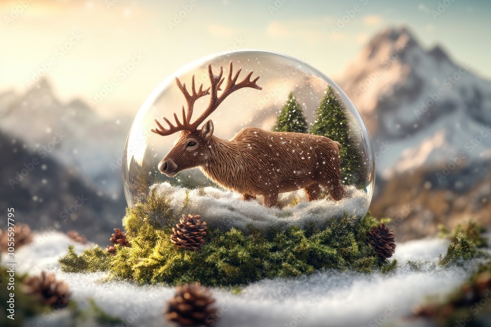 Discover the Enchantment of a Snow Globe Featuring Holiday Reindeer and Glittering Snow, Capturing Festive Spirit for Your Winter Wonderland and Holiday Decor Inspirations Discover the Enchantment of a Snow Globe Featuring Holiday Reindeer and Glittering Snow, Capturing Festive Spirit for Your Winter Wonderland and Holiday Decor Inspirations