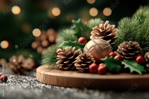 Enchanting Sparkling Christmas Centerpiece Holly, Berries, and Cozy Holiday Decor Ideas for a Festive Home Ambiance with Sparkle, Elegance, and Warmth Perfect Seasonal Inspiration