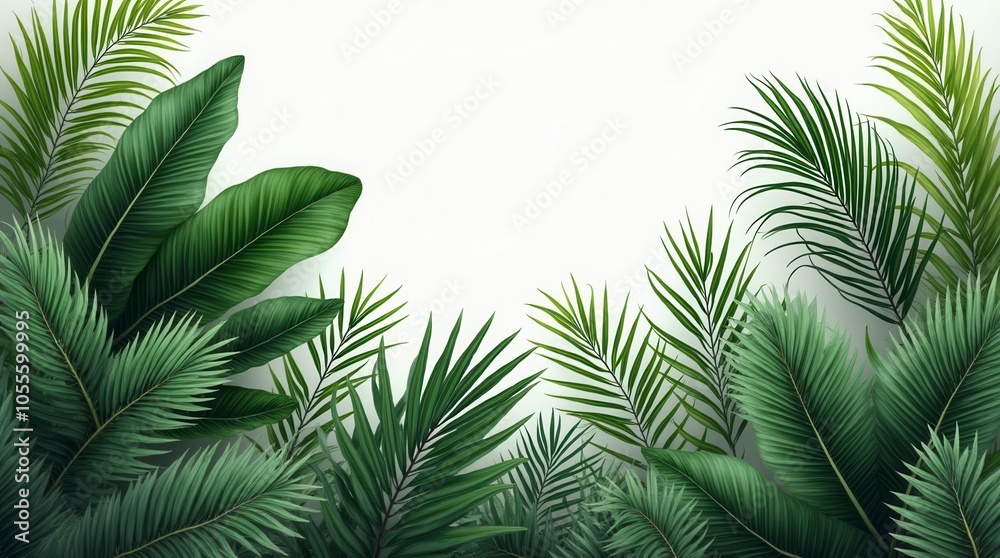 Green Leaves Of Tropical Plants Bush (Monstera, Palm, Rubber Plant, Pine, Bird Nest Fern). Transparent, Cutout, Or Clipping Path Green Leaves Of Tropical Plants Bush (Monstera, Palm, Rubber Plant, Pine, Bird Nest Fern). Transparent, Cutout, Or Clipping Path