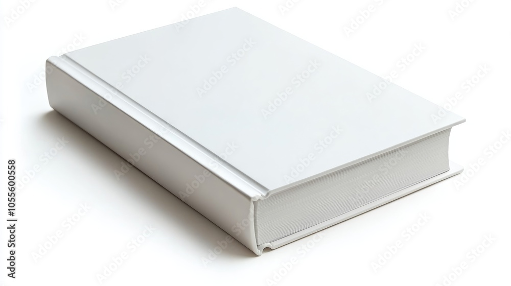 White rectangular hardcover album or book isolated against a white background White rectangular hardcover album or book isolated against a white background