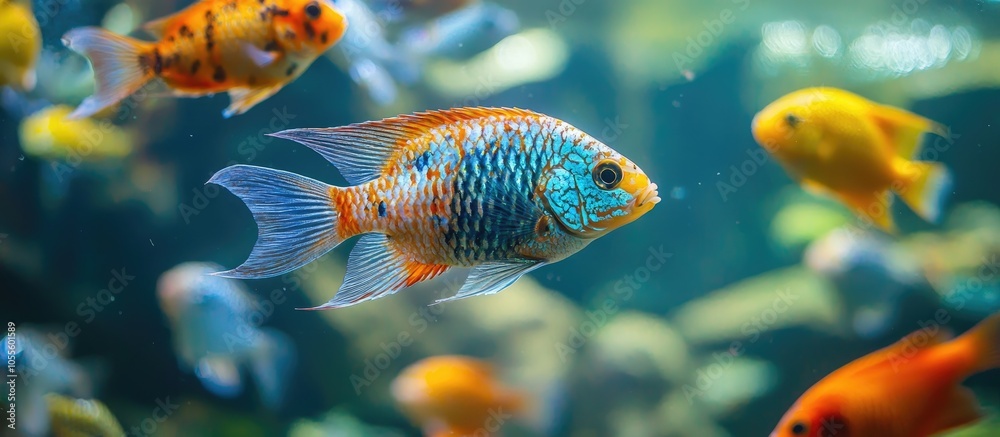 Fototapeta premium Colorful Fresh Water Fishs
