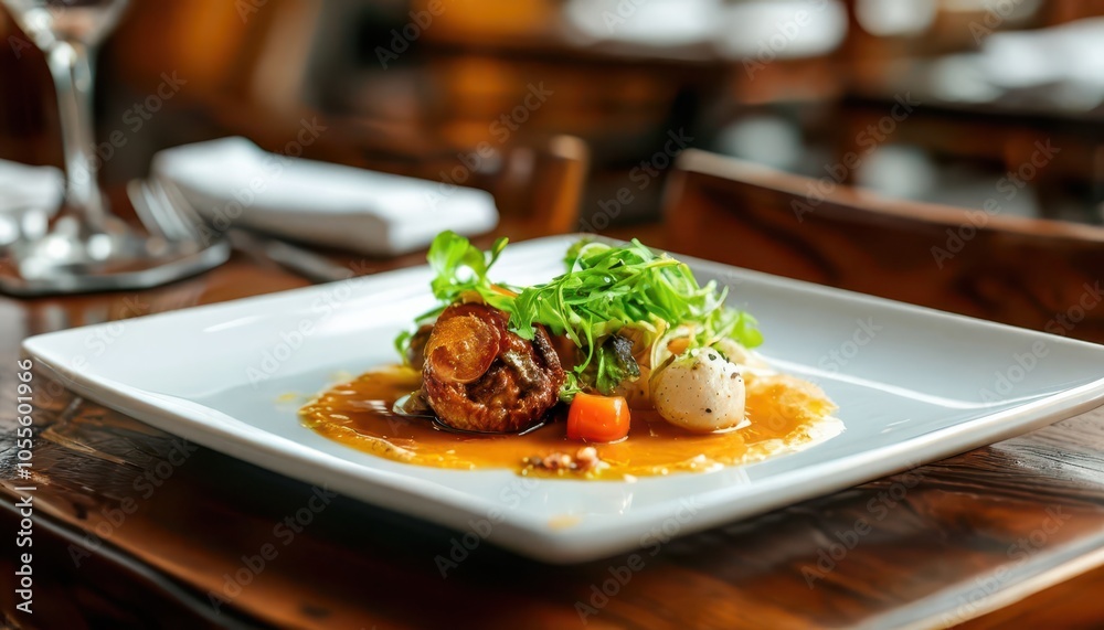 A delicious and beautiful meal at a restaurant A delicious and beautiful meal at a restaurant