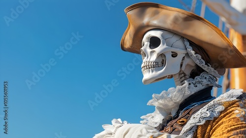 Stunning Pirate Queen with Skeletal Features