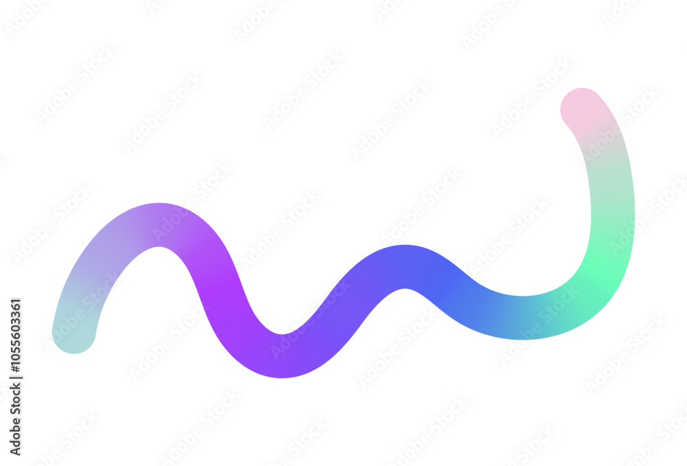 Neon Color Gradient squiggle lines. Scribble stripe with wavy elements. Abstract organic dynamic colorful Sshapes on dark background. Neon Color Gradient squiggle lines. Scribble stripe with wavy elements. Abstract organic dynamic colorful Sshapes on dark background.