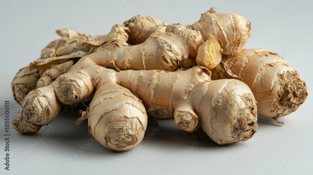 Ginger On A White Background Ginger On A White Background