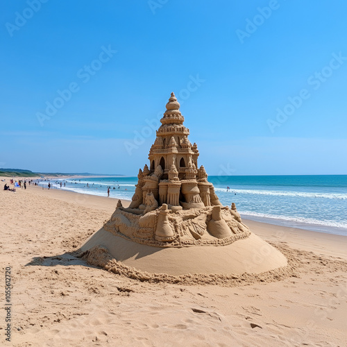 Sand Castle at Puri Beach, Odisha