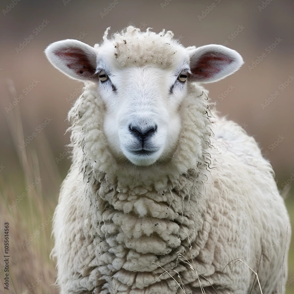 sheep on a meadow with white background sheep on a meadow with white background