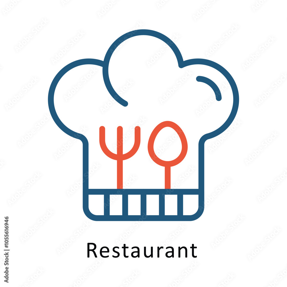 Restaurant Vector outline Two colour Design icon. Winter Travelling Symbol on White backgroud EPS 10 file Restaurant Vector outline Two colour Design icon. Winter Travelling Symbol on White backgroud EPS 10 file