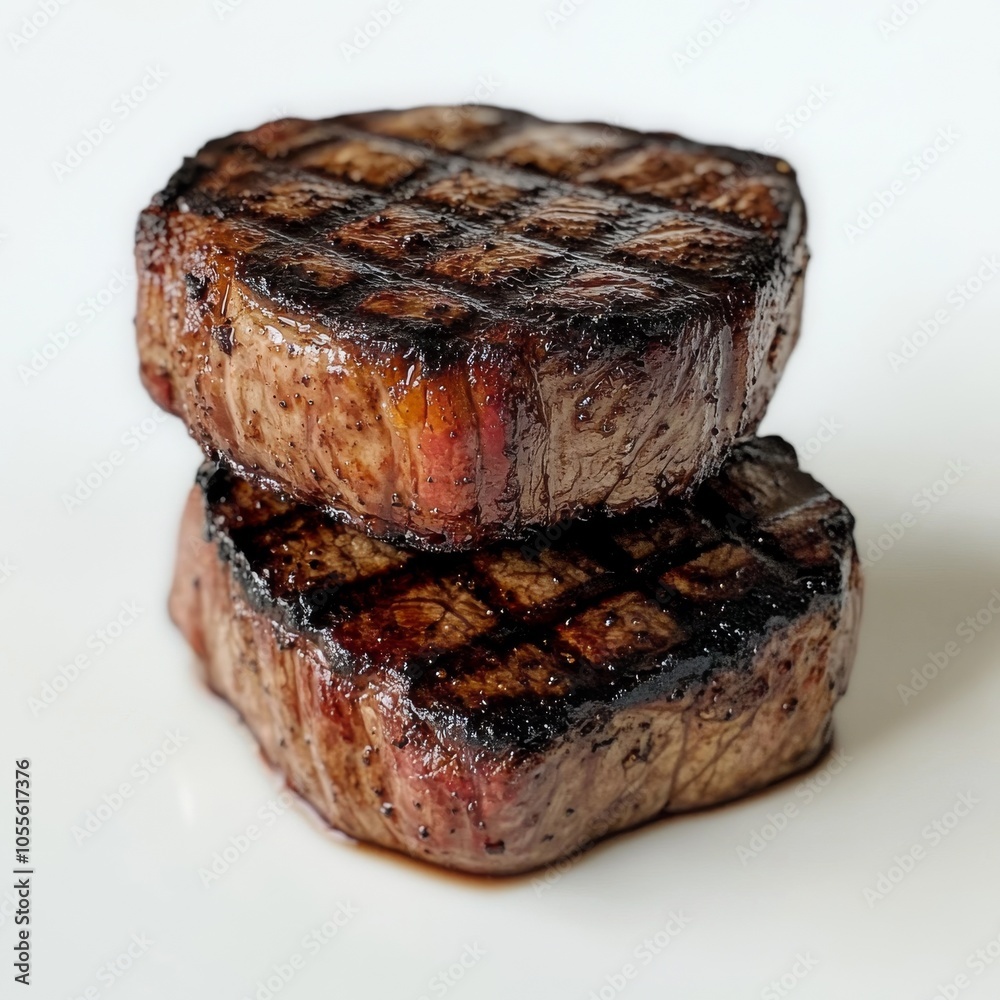 Grilled Steaks Showcasing Perfectly Seared Char Lines Grilled Steaks Showcasing Perfectly Seared Char Lines