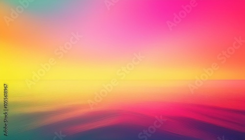 Abstract Background color on the water, color Fluorescent pink and Fluorescent yellow gradient background with light leak and smooth texture