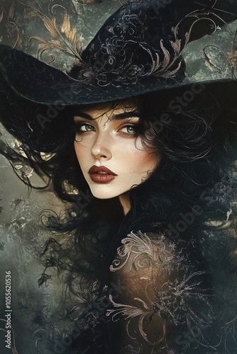 portrait of a witch in costume.