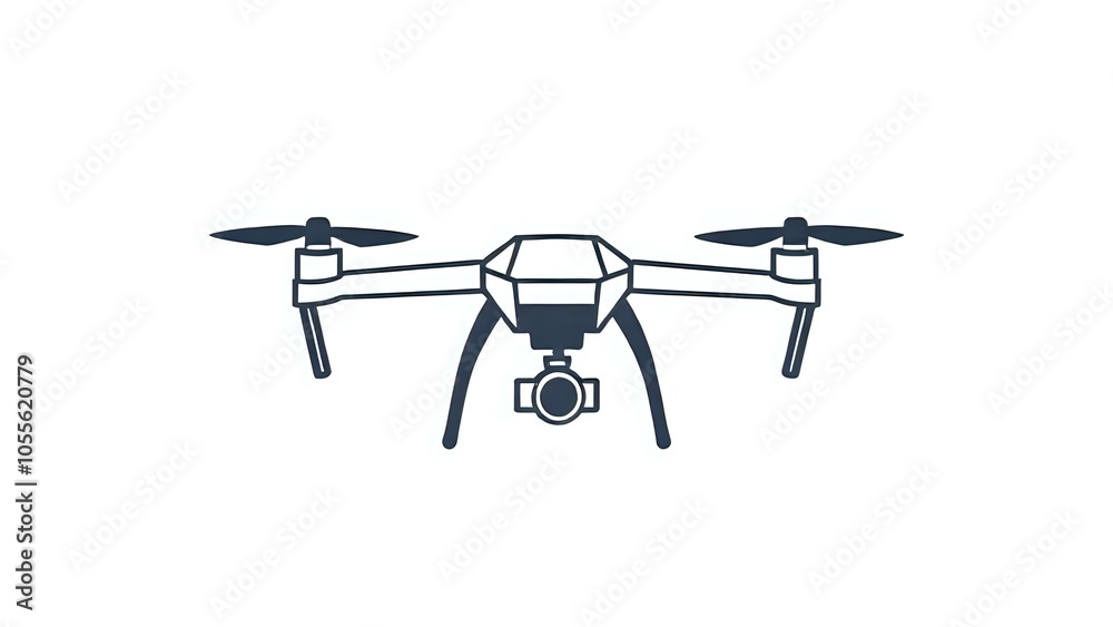 Drone Icon on White Background Drone Icon on White Background