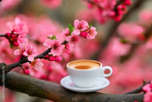 Coffee Break in a Blooming Orchard