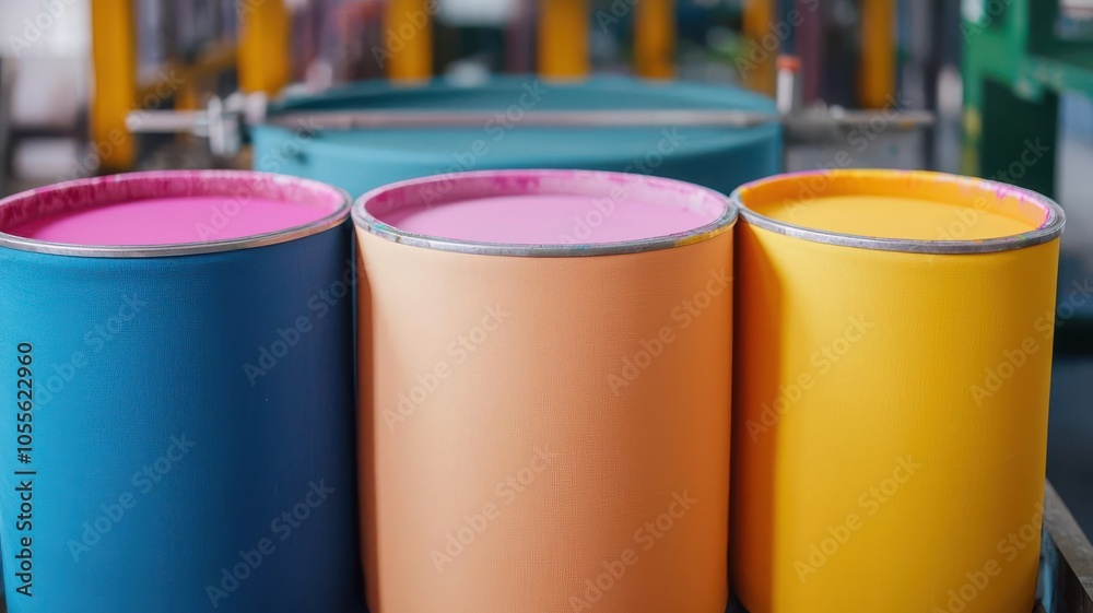 A textile dyeing process with colorful fabrics being treated in large vats, textile dyeing process, fabric production