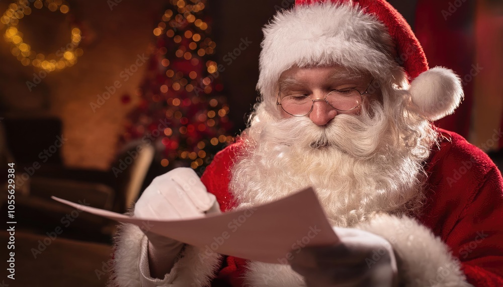 Santa Claus , reading letters Santa Claus , reading letters