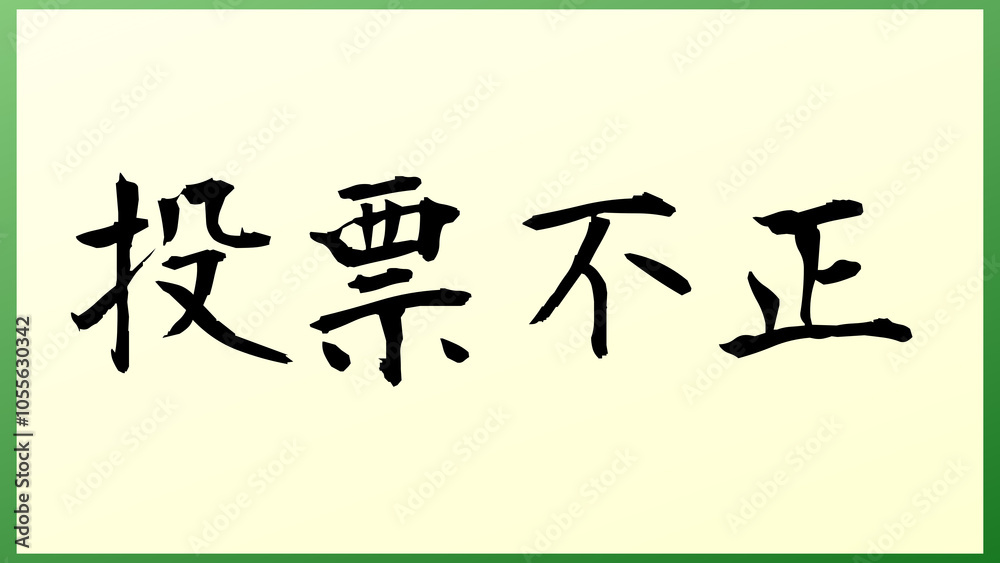 投票不正 の和風イラスト 投票不正 の和風イラスト