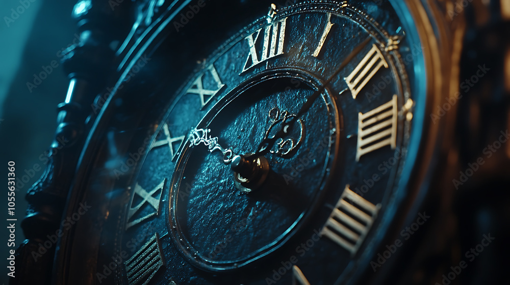 Obraz premium Antique clocks, wallpaper, a long-lived timepiece