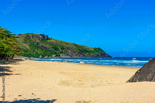 Sunny day at Bonete beach on Ilhabela island on the north coast of Sao Paulo