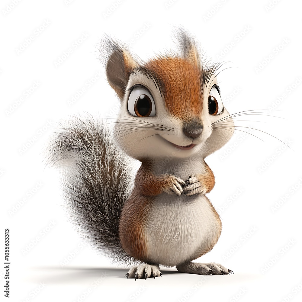 Cartoon squirrel on a white background. Cartoon squirrel on a white background.