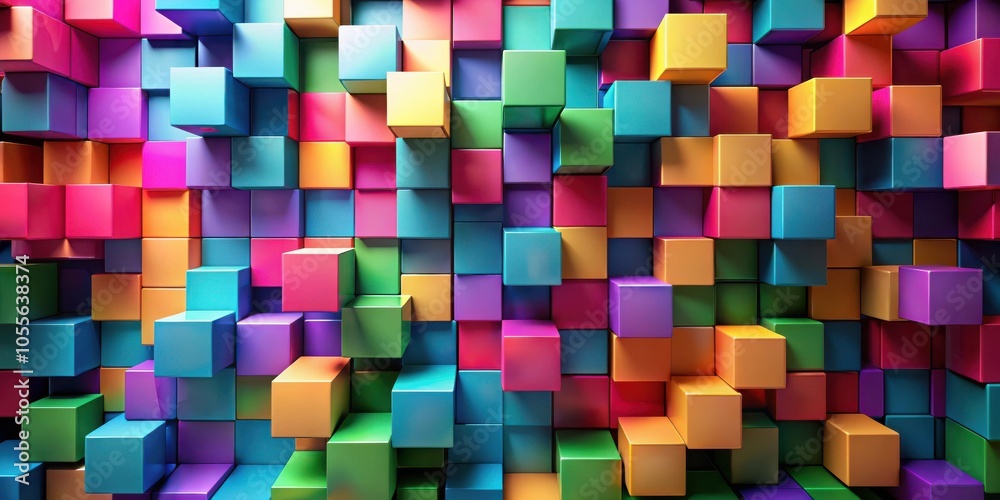 A vibrant and textured background featuring an array of colorful square blocks, creating a captivating and dynamic visual representation of geometric patterns. A vibrant and textured background featuring an array of colorful square blocks, creating a captivating and dynamic visual representation of geometric patterns.