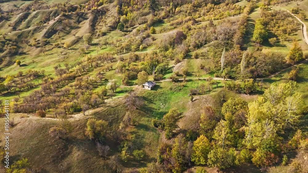Hyperlapse video of autumn landscape in the mountains, in Valea Larga - Sarulesti, Buzau County Hyperlapse video of autumn landscape in the mountains, in Valea Larga - Sarulesti, Buzau County