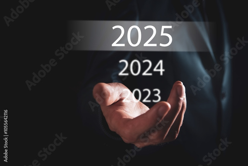  business and technology concept. future technology, new year, future,2025