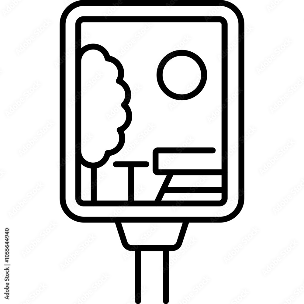 Rest Area Sign Icon Rest Area Sign Icon