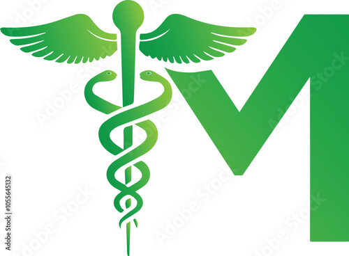 Medical Care M logo design. Healthcare M logo design. Patientcare M logo design. Family care M logo vectors. M Care logo vectors. M logo design. Hospital  Clinic Dentalcare logo design