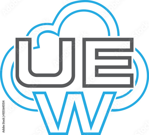 Cloud Logo design. W logo Design. UE logo vectors. Summery Icon vectors. Rain UE or W logo design. Summary logo design. House logo design.