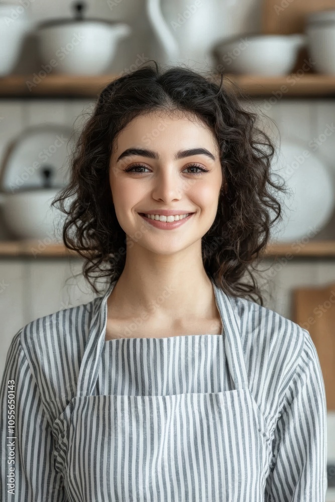 woman working at restaurant in  kitchen, People at work happy smiling friendly atmosphere. urban culture beautiful life, diversity and unity