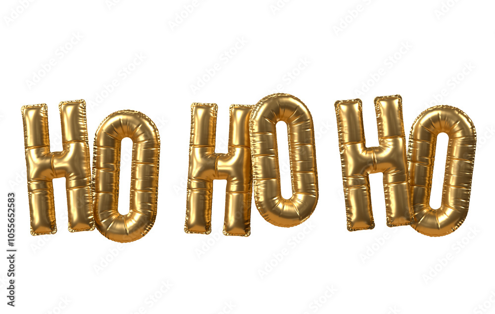 Balloon Gold Cristmas Ho Ho Ho Word Balloon Gold Cristmas Ho Ho Ho Word