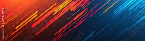 An abstract digital background featuring dynamic lines in vibrant colors, perfect for technology, design, and artistic projects.