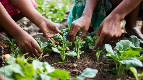 Cultivating Connection: Vibrant Family Garden in Rural Serenity