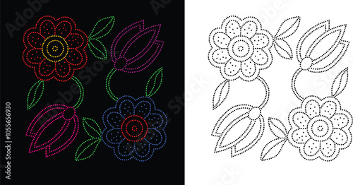 Bring a touch of shimmer and sophistication to your projects with our Rhinestone Flower Bundle. Perfect for designers, crafters, and DIY enthusiasts, this bundle features a collection of intricately
