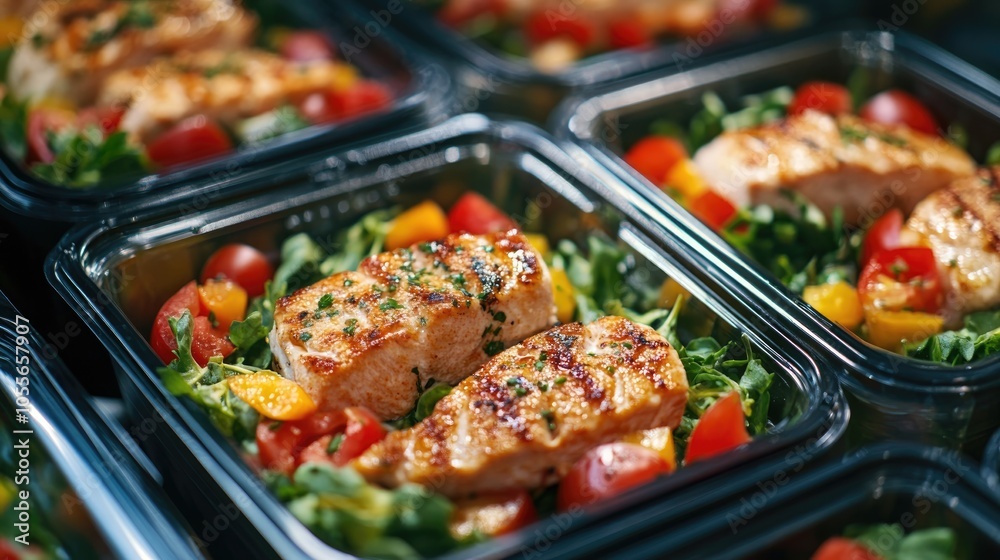 Catering service offering balanced healthy meals ready to eat at the office Convenient lunch containers designed for busy professionals Catering service offering balanced healthy meals ready to eat at the office Convenient lunch containers designed for busy professionals