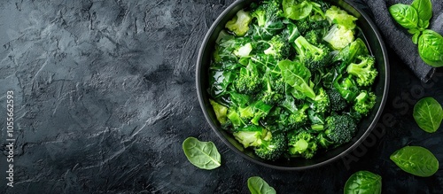 Boiled Green Cabbage Broccoli In A Pan Healthy Vegetarian Food