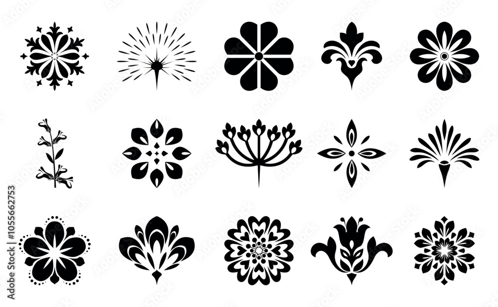 Flowers icon set. Flowers isolated on transparent background. Flowers in modern simple. Cute round flower plant nature collection. Vector illustrator Flowers icon set. Flowers isolated on transparent background. Flowers in modern simple. Cute round flower plant nature collection. Vector illustrator