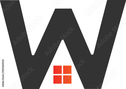 W logo design. W logo vectors. House W logo design. House building W logo design. Luxury Real estate W logo vectors. Realtor logo vectors. Construction Business logo vectors. Stay house logo vectors